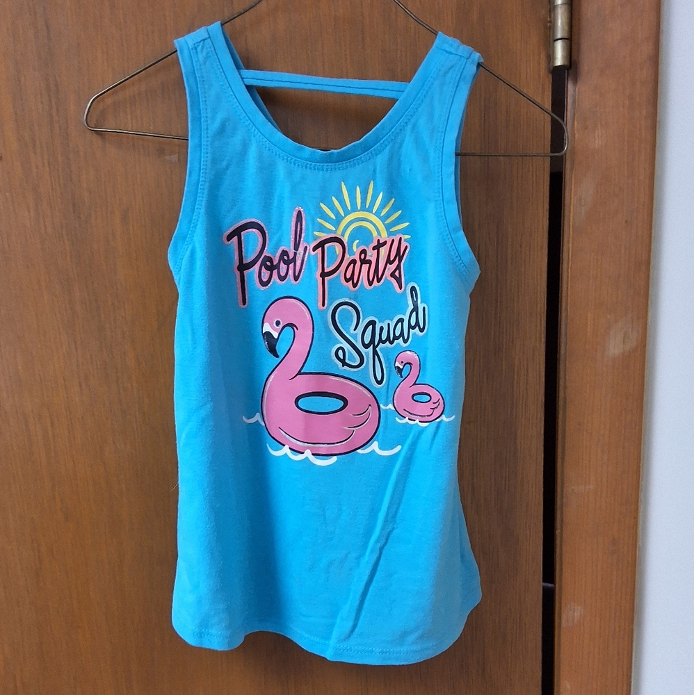 Kids Blue Pool Party Squad Tank Top